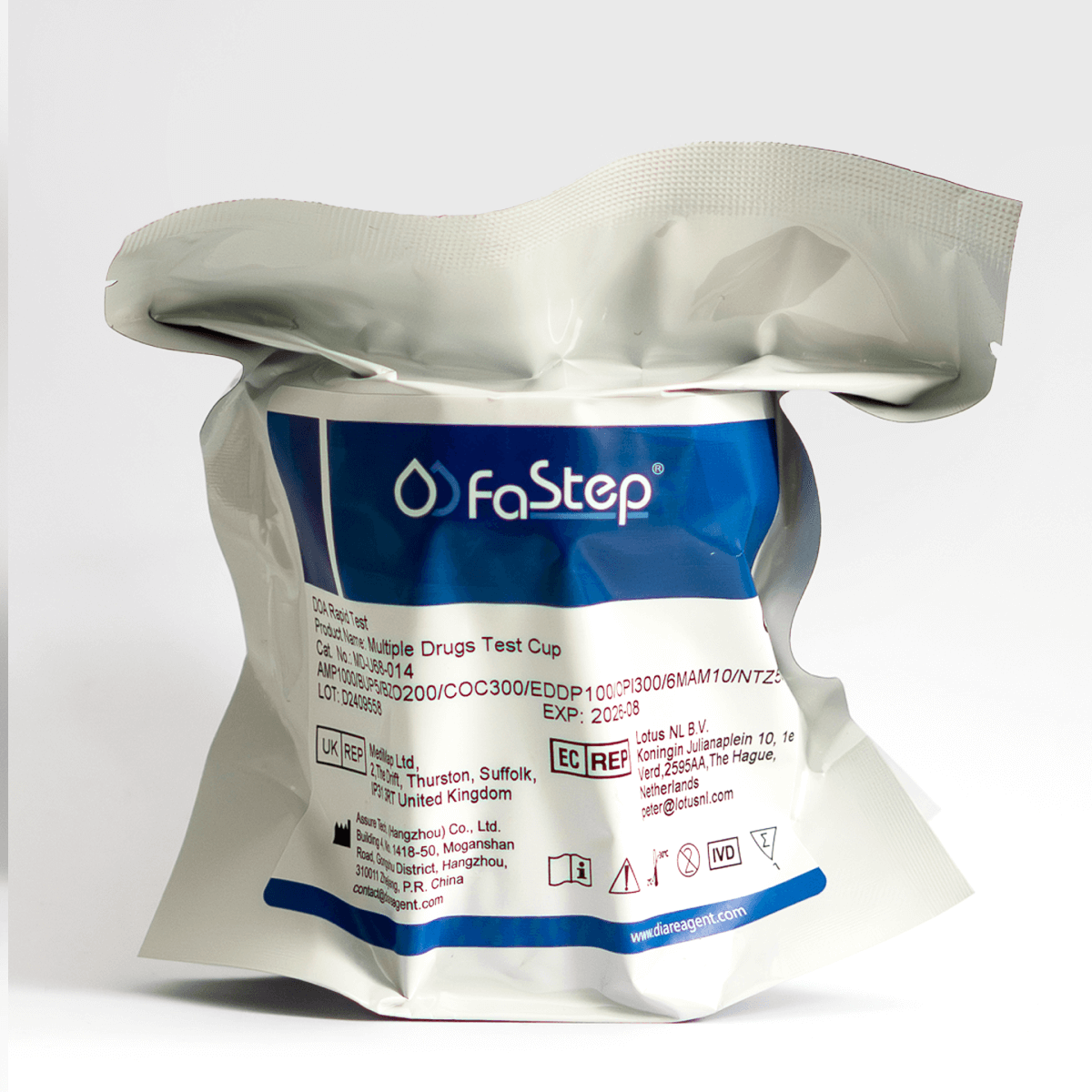 8 Drug Urine Cup Including Cocaine & Nitazenes